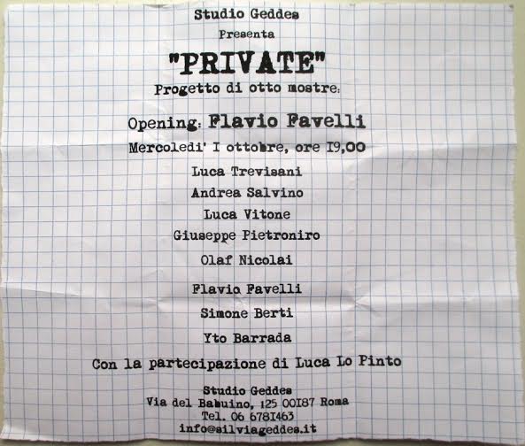 Private – Flavio Favelli